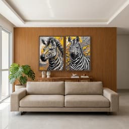 Kit Quadros Decorativos Zebra