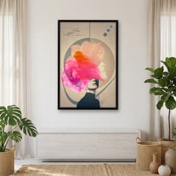 Quadro Decorativo Mulher Com Pintura No Rosto