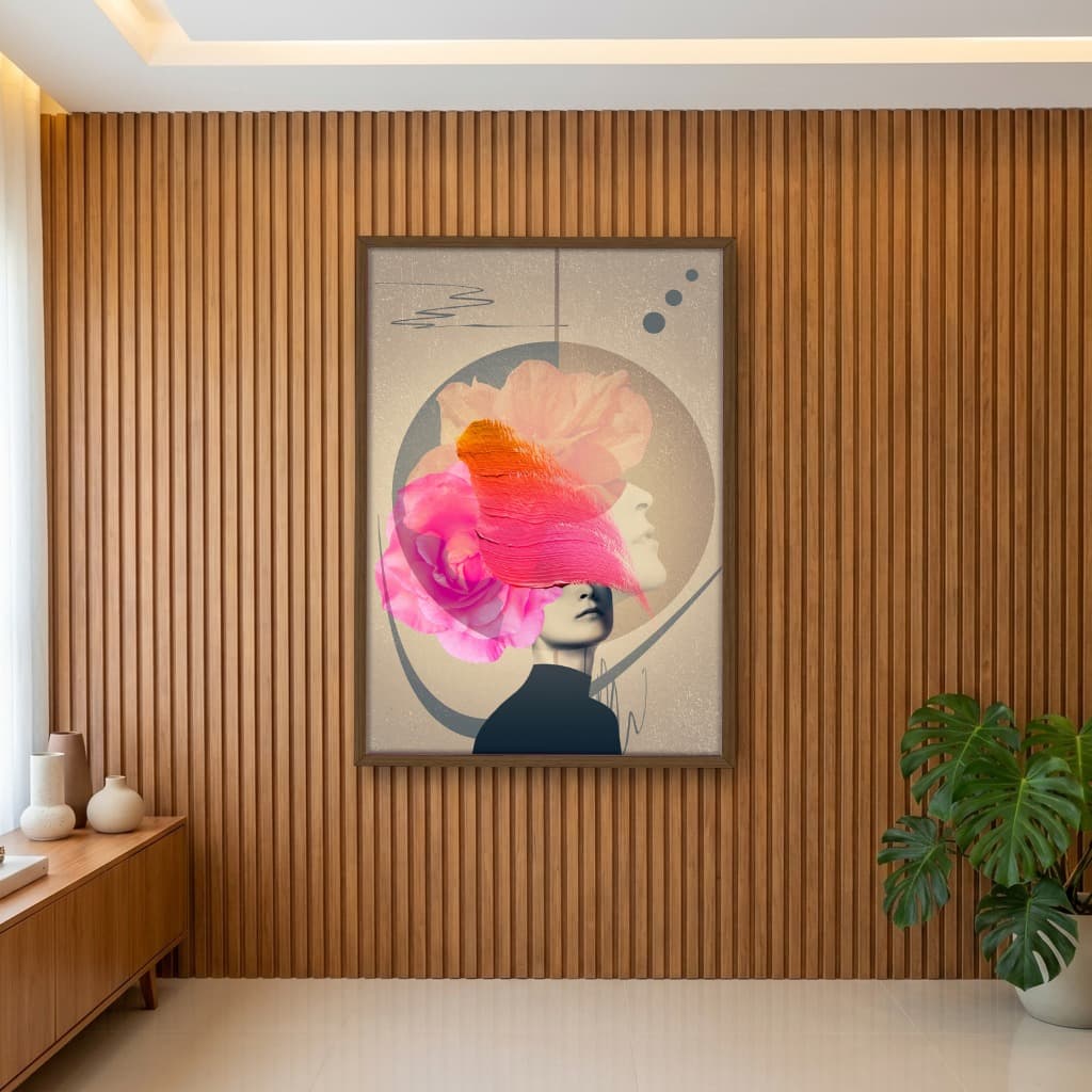 Quadro Decorativo Mulher Com Pintura No Rosto