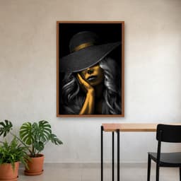 Quadro Decorativo Mulher De Preto