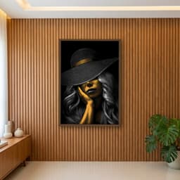 Quadro Decorativo Mulher De Preto