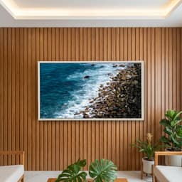 Quadro Decorativo Mar Com Pedras