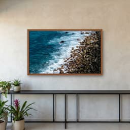 Quadro Decorativo Mar Com Pedras