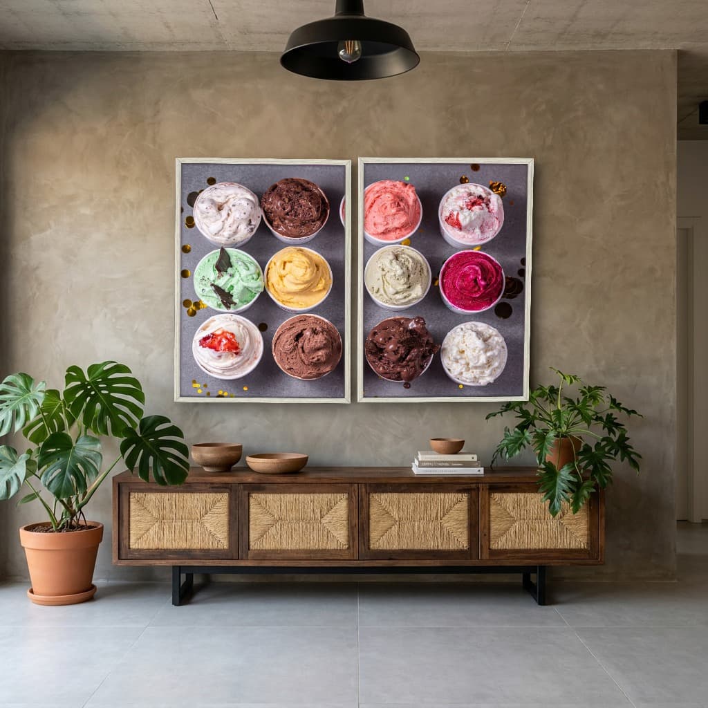 Kit Quadros Decorativos Sorvete