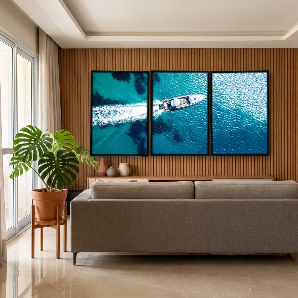 Kit Quadros Decorativos No Mar