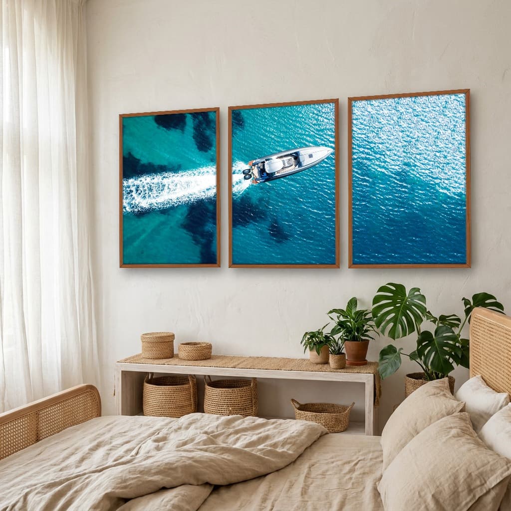 Kit Quadros Decorativos No Mar